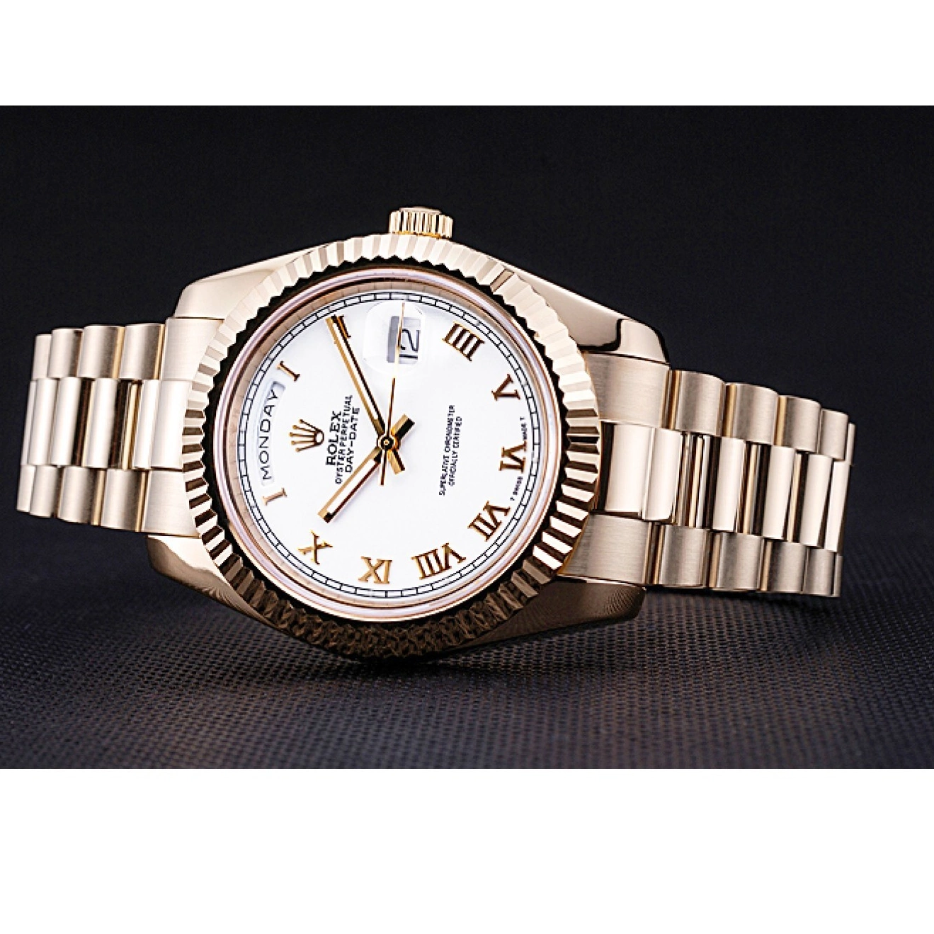 Aaa replica watch 622546 Rolex Day-Date Dial Bracelet White Gold 0807